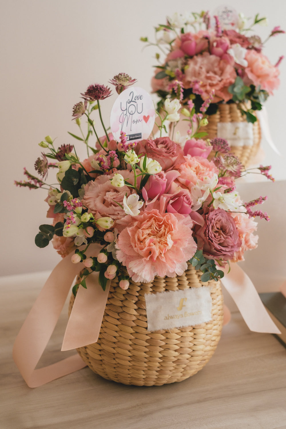 ◆母の日限定◆Flower BAG No.2／フラワーバッグアレンジ　サニーマム／カーネーション　生花