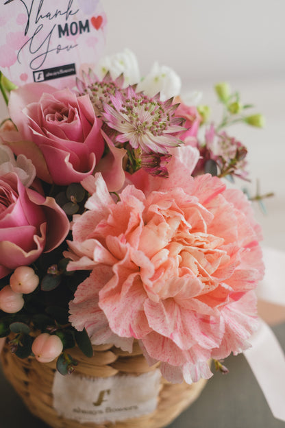 ◆母の日限定◆Flower BAG No.2／フラワーバッグアレンジ　サニーマム／カーネーション　生花