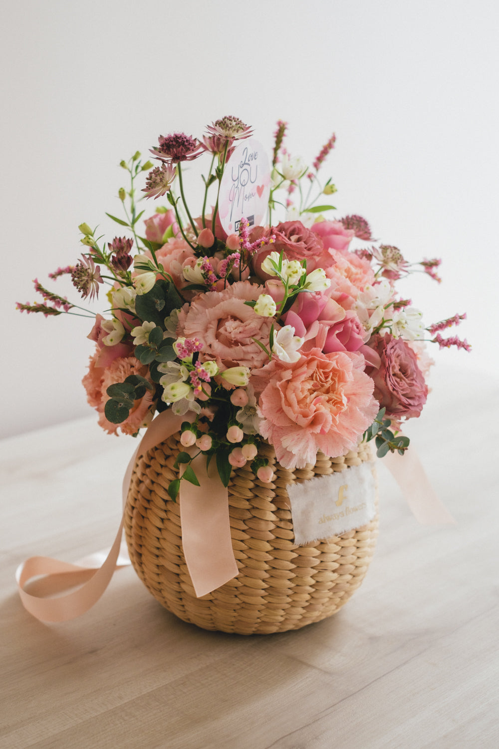 ◆母の日限定◆Flower BAG No.2／フラワーバッグアレンジ　サニーマム／カーネーション　生花