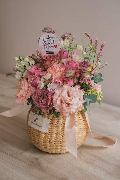 ◆母の日限定◆Flower BAG No.2／フラワーバッグアレンジ　サニーマム／カーネーション　生花