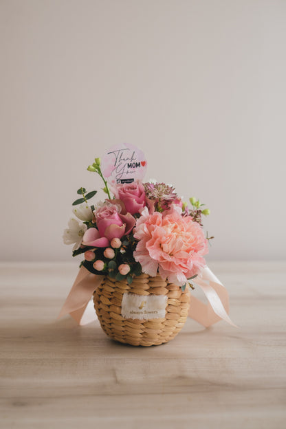 ◆母の日限定◆Flower BAG No.2／フラワーバッグアレンジ　サニーマム／カーネーション　生花