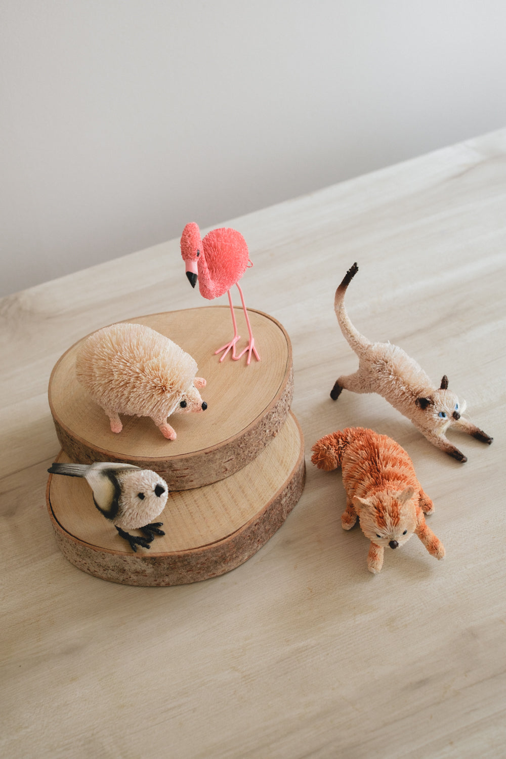 little myバードフラワーベース　ピンク＆イエロー little my様専用バードフラワーベース ピンク＆イエロー