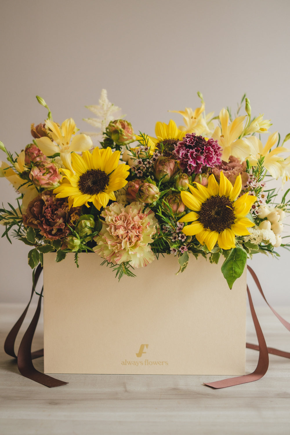 ◆5/21-8/31お届け限定◆Flower BAG No.1／フラワーバッグアレンジ　イエローチャージ／生花