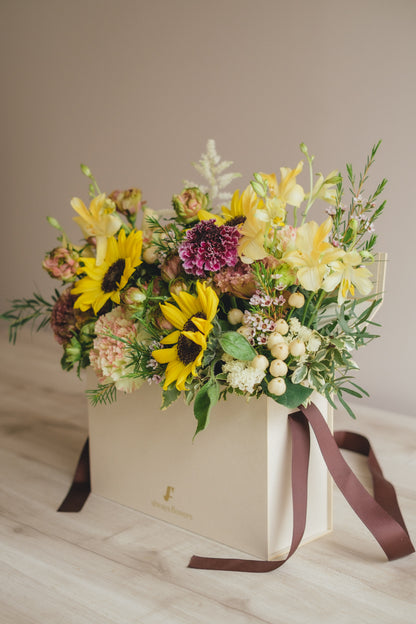 ◆5/21-8/31お届け限定◆Flower BAG No.1／フラワーバッグアレンジ　イエローチャージ／生花