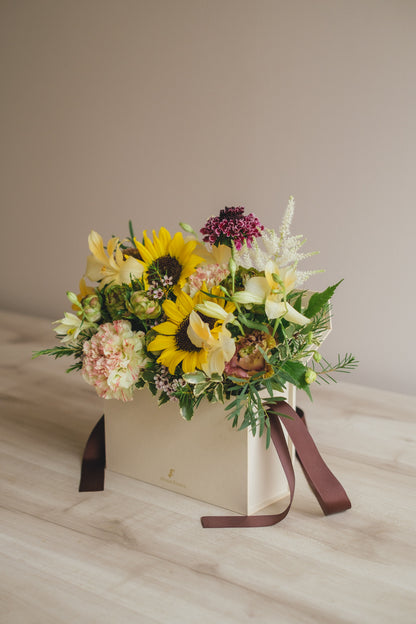 ◆5/21-8/31お届け限定◆Flower BAG No.1／フラワーバッグアレンジ　イエローチャージ／生花
