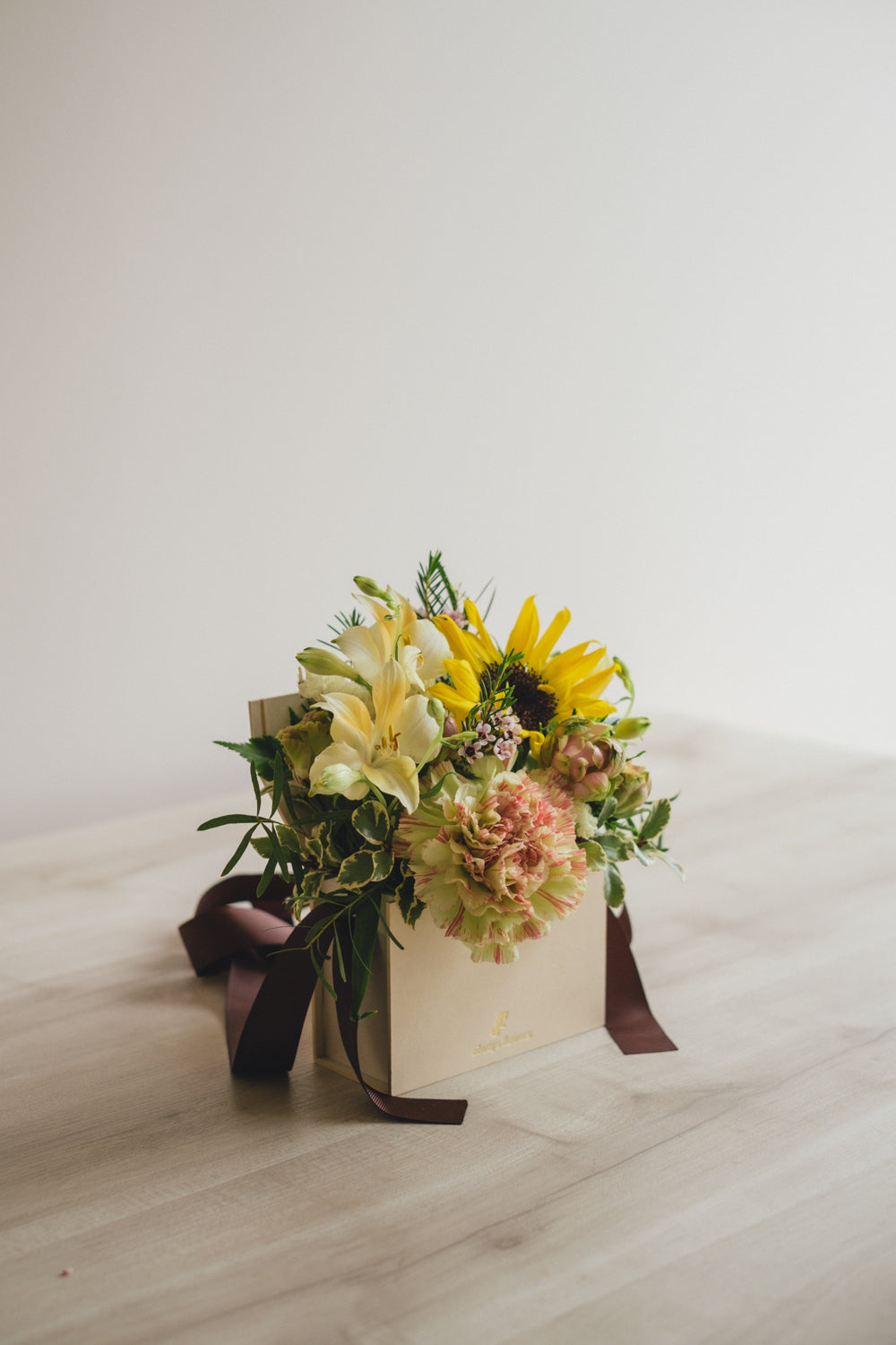 ◆5/21-8/31お届け限定◆Flower BAG No.1／フラワーバッグアレンジ　イエローチャージ／生花