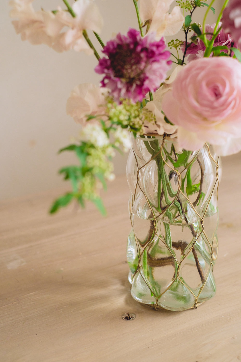 Flower Vase／花器・フラワーベース　ネットコートグラス