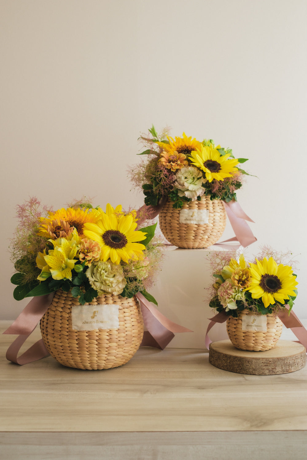 ◆6/2-7/31お届け限定◆Flower BAG No.2／フラワーバッグアレンジ　イエロースモーク／生花