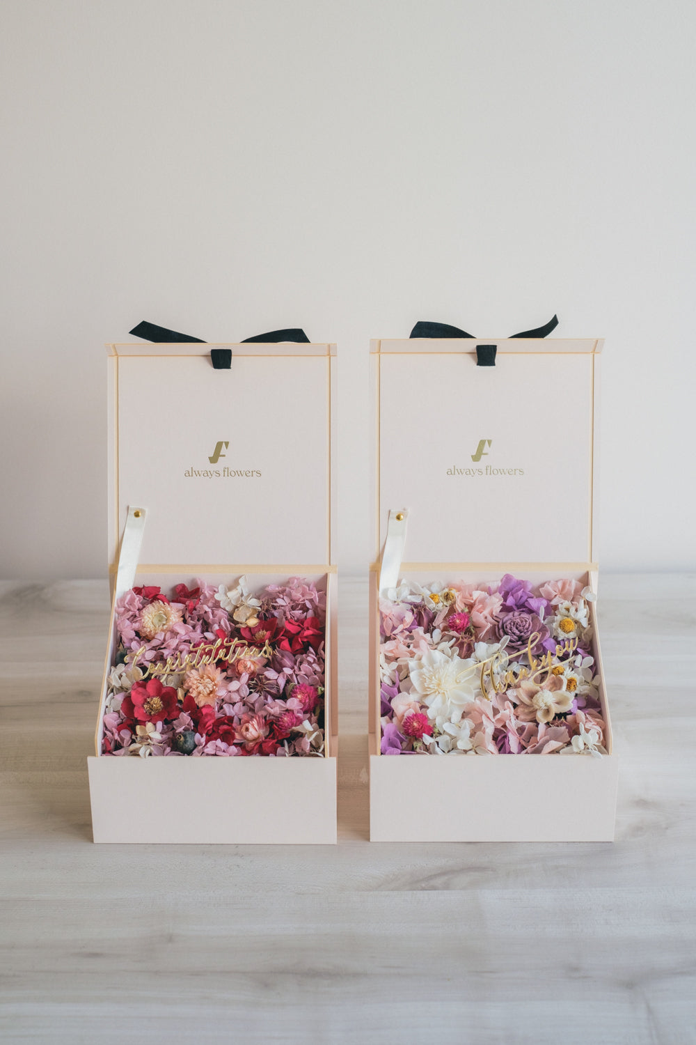 数量限定◆Surprise Flower Box ／サプライズボックスフラワー　チョコレートジュエル／ドライ・プリザーブドフラワー