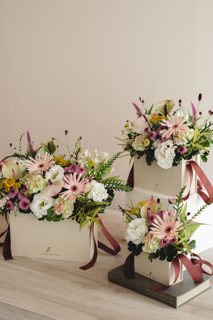 ◆8/19-9/30お届け限定◆Flower BAG No.1／フラワーバッグアレンジ　サンリットブルーム／生花