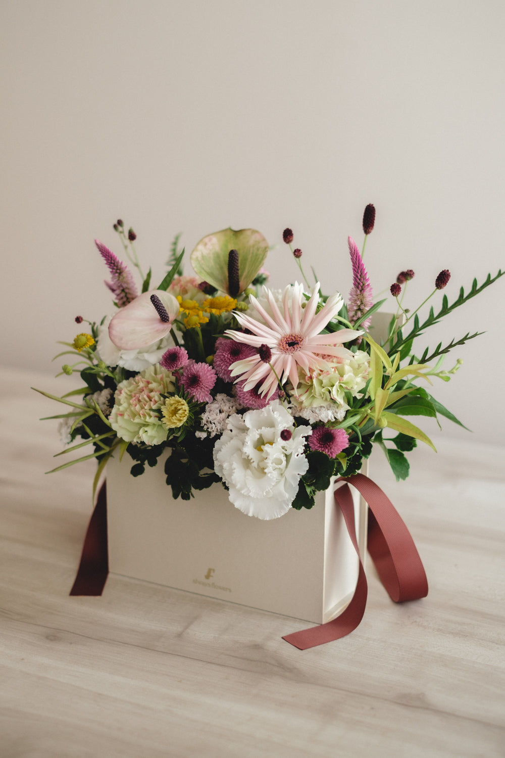 ◆8/19-9/30お届け限定◆Flower BAG No.1／フラワーバッグアレンジ　サンリットブルーム／生花