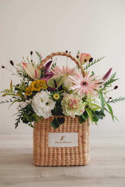 ◆8/19-9/30お届け限定◆Flower BAG No.3／フラワーバッグアレンジ　サンリットガーデン／生花