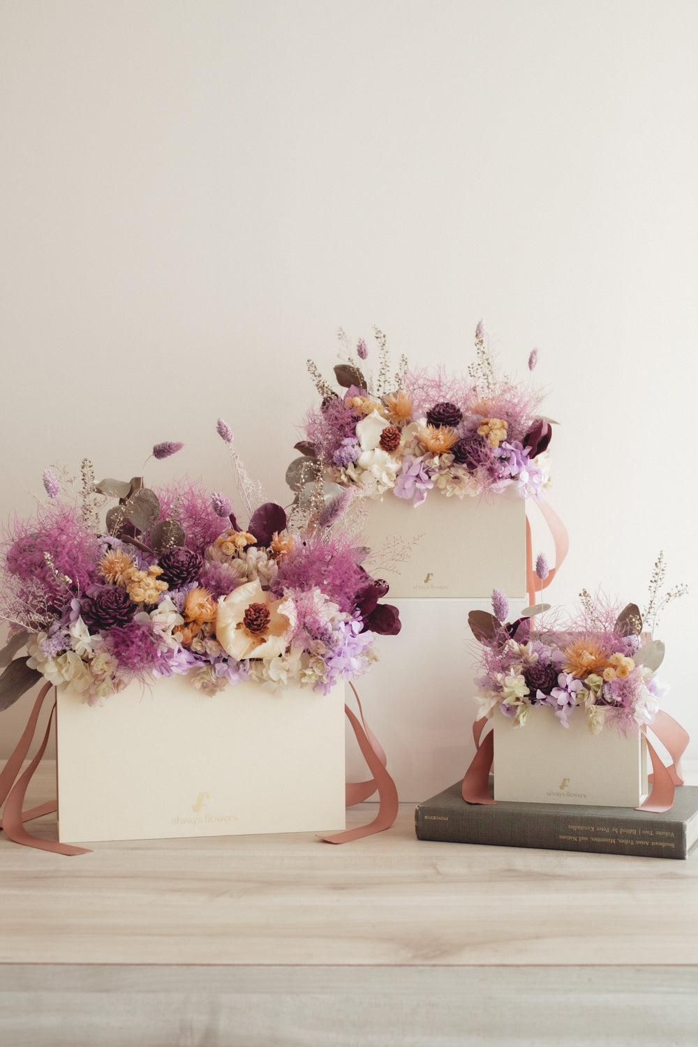 季節限定◆Flower BAG No.1/フラワーバッグアレンジ スモーキーラブ/ドライ&プリザーブドフラワー