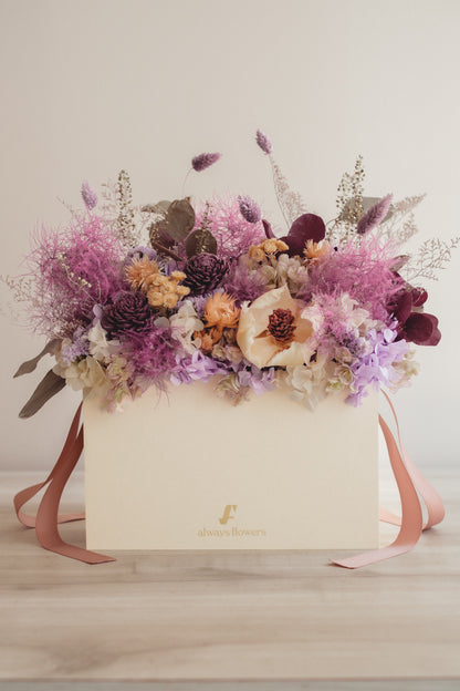 季節限定◆Flower BAG No.1／フラワーバッグアレンジ　スモーキーラブ／ドライ&amp;プリザーブドフラワー