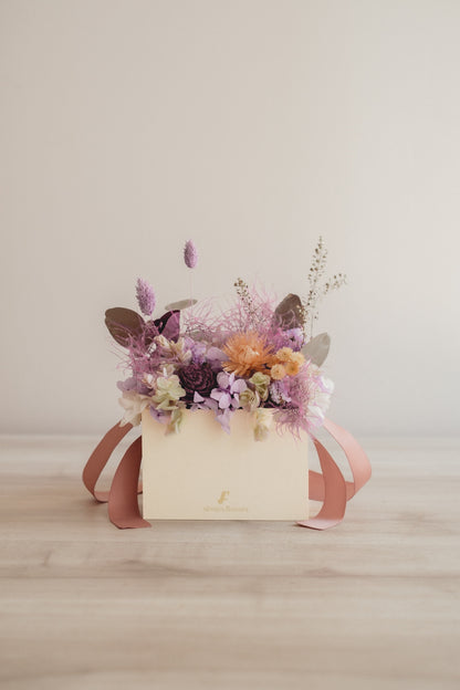 季節限定◆Flower BAG No.1／フラワーバッグアレンジ　スモーキーラブ／ドライ&amp;プリザーブドフラワー