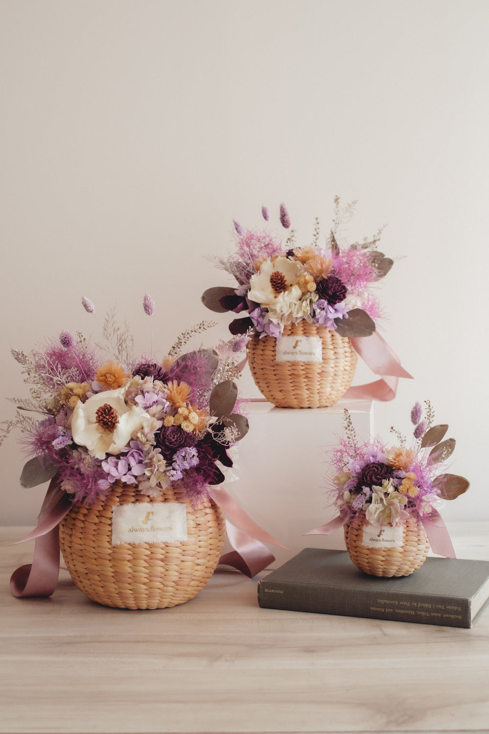 ◆季節限定◆Flower BAG No.2/フラワーバッグアレンジ スモークビター/ドライ&プリザーブドフラワー