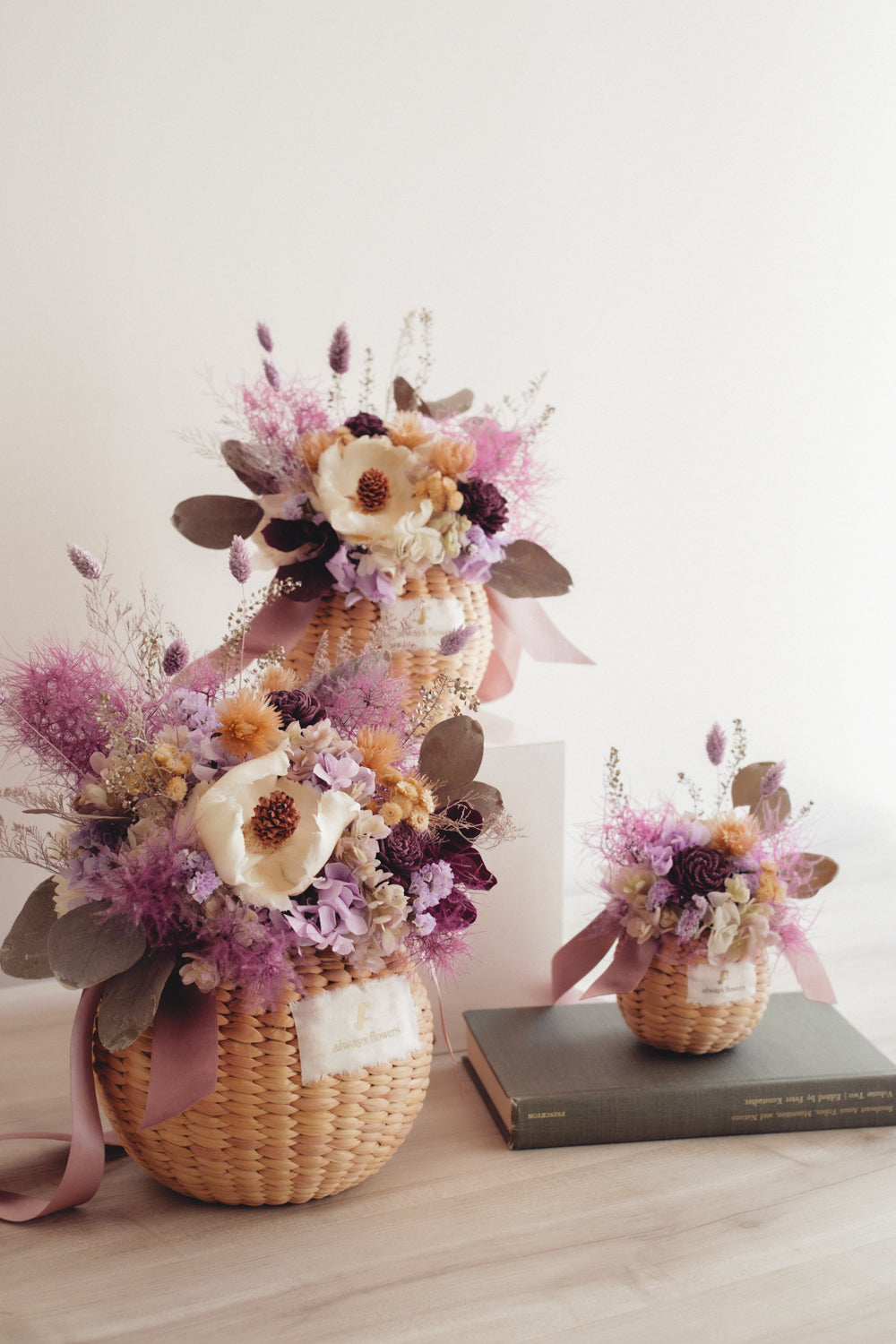 ◆季節限定◆Flower BAG No.2/フラワーバッグアレンジ スモークビター/ドライ&プリザーブドフラワー