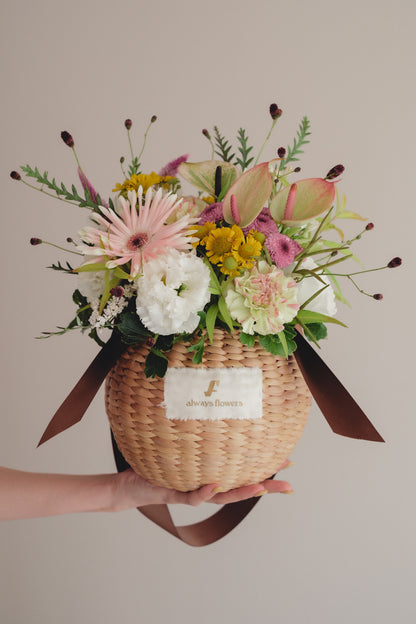 ◆8/19-9/30お届け限定◆Flower BAG No.2／フラワーバッグアレンジ　サマーメモリー／生花