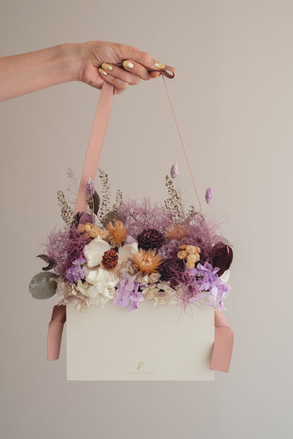 季節限定◆Flower BAG No.1／フラワーバッグアレンジ　スモーキーラブ／ドライ&amp;プリザーブドフラワー