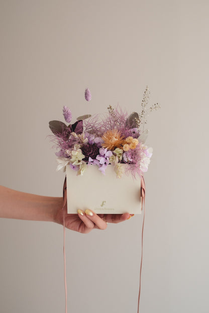 季節限定◆Flower BAG No.1／フラワーバッグアレンジ　スモーキーラブ／ドライ&amp;プリザーブドフラワー