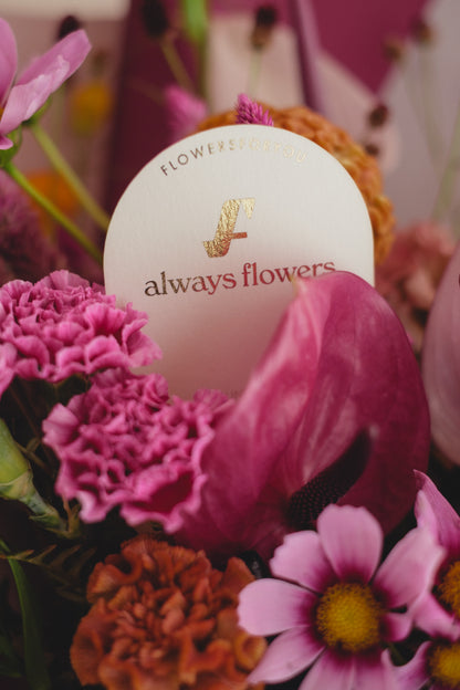 ◆9/13-10/31お届け限定◆Message Bouquet／メッセージブーケ　ヴェロアモーヴ／生花・花束