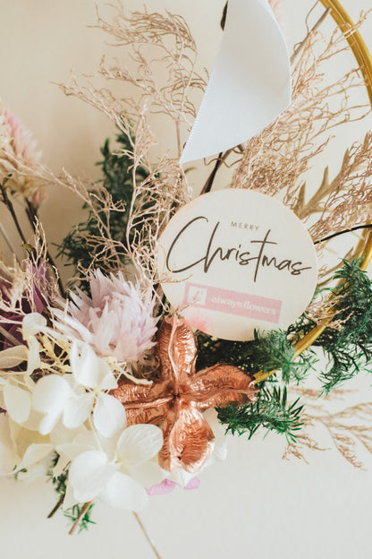 クリスマス限定◆Flower Wreath／フラワーリース　エターナルノエル／ドライフラワー＆プリザーブドフラワー