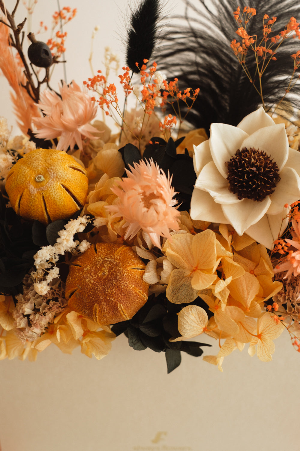 ◆ハロウィン限定◆Flower BAG No.1／フラワーバッグアレンジ　ブラックブルーム／ドライ&amp;プリザーブドフラワー