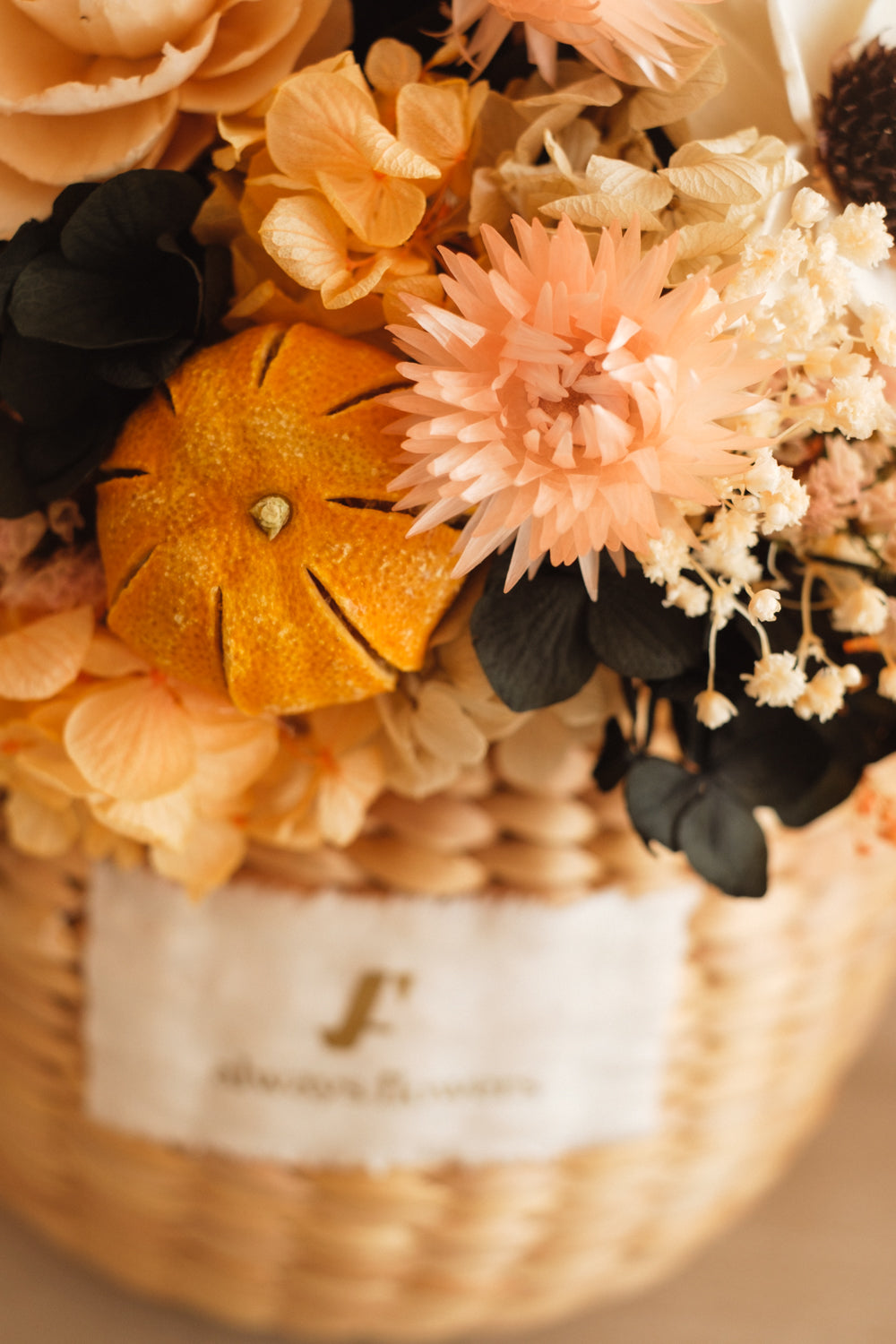 ◆ハロウィン限定◆Flower BAG No.2／フラワーバッグアレンジ　ブラックトリート／ドライ&amp;プリザーブドフラワー