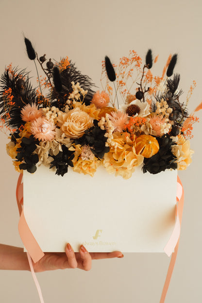 ◆ハロウィン限定◆Flower BAG No.1／フラワーバッグアレンジ　ブラックブルーム／ドライ&amp;プリザーブドフラワー