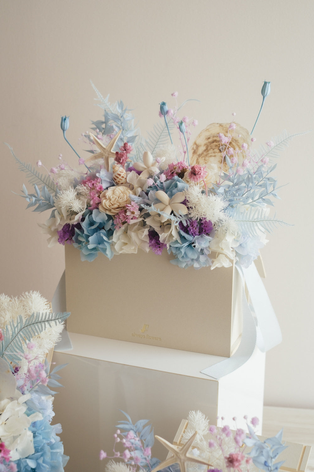 ◆季節限定◆Flower BAG No.1／フラワーバッグアレンジ　シードリーム／ドライ&amp;プリザーブドフラワー