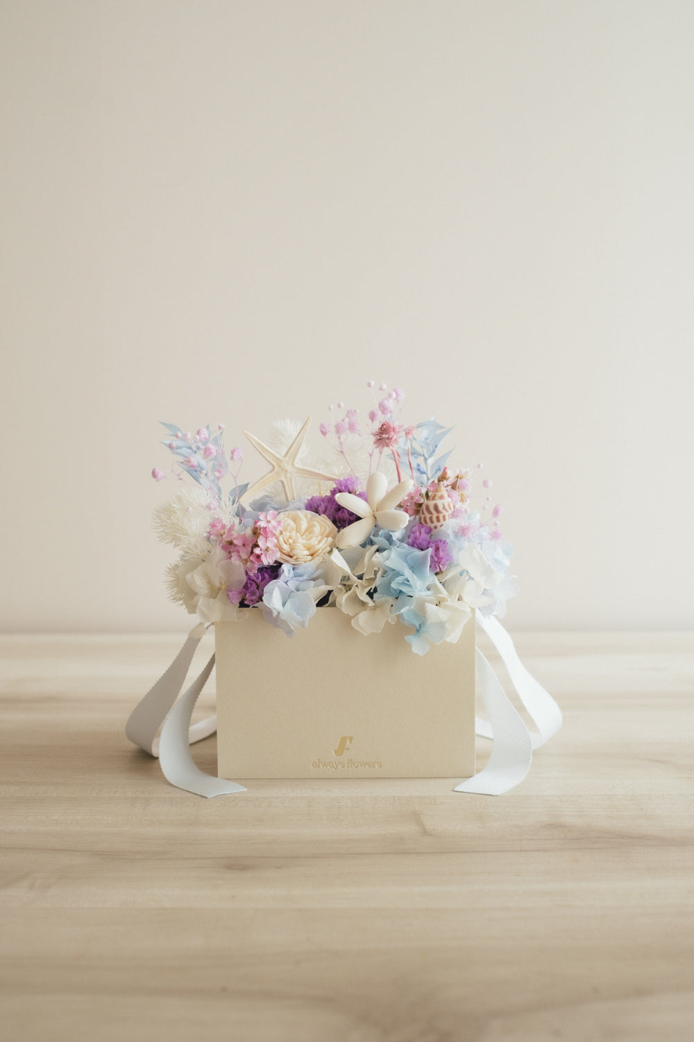 ◆季節限定◆Flower BAG No.1／フラワーバッグアレンジ　シードリーム／ドライ&amp;プリザーブドフラワー
