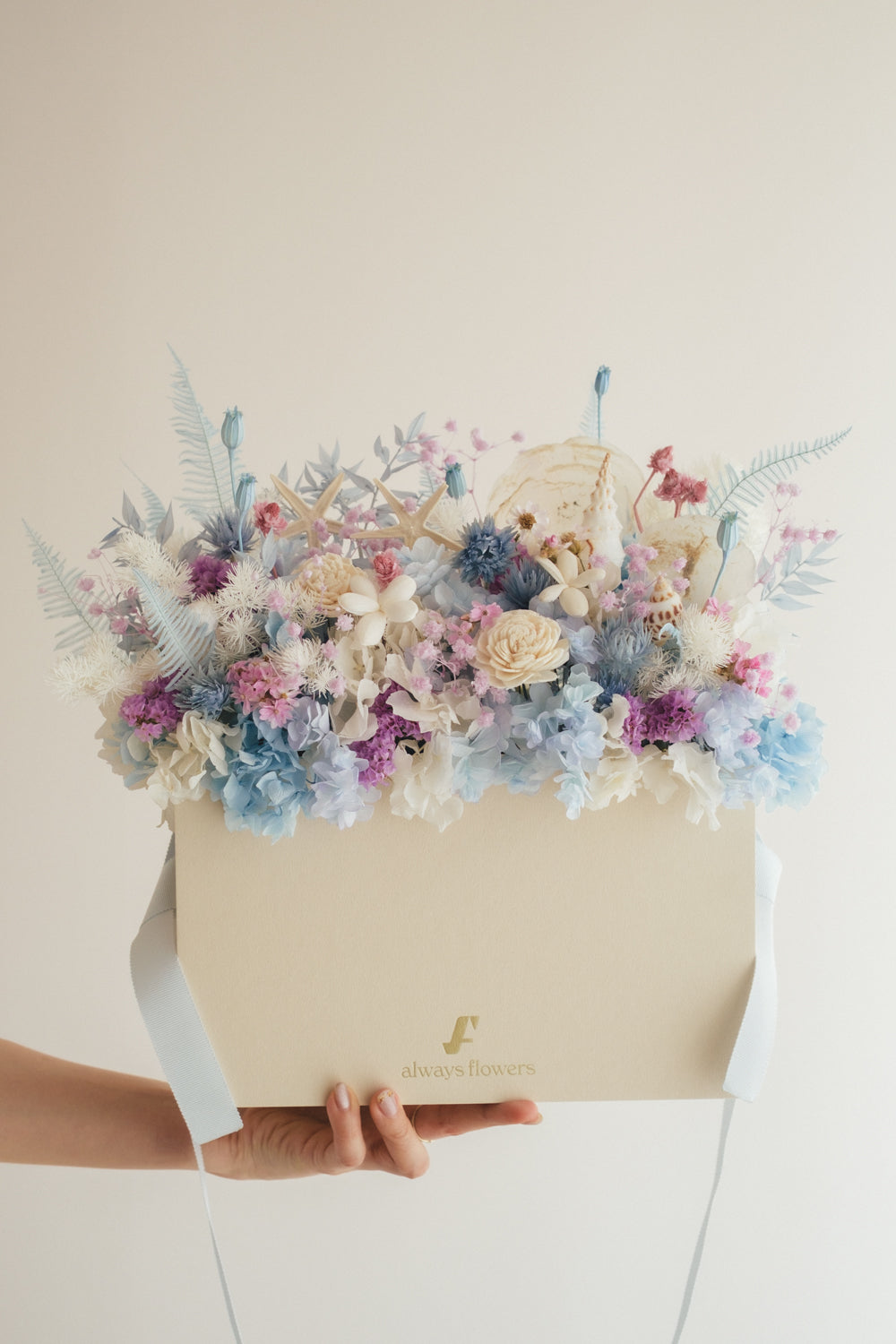 ◆季節限定◆Flower BAG No.1／フラワーバッグアレンジ　シードリーム／ドライ&amp;プリザーブドフラワー