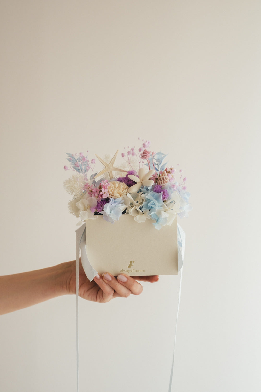 ◆季節限定◆Flower BAG No.1／フラワーバッグアレンジ　シードリーム／ドライ&amp;プリザーブドフラワー