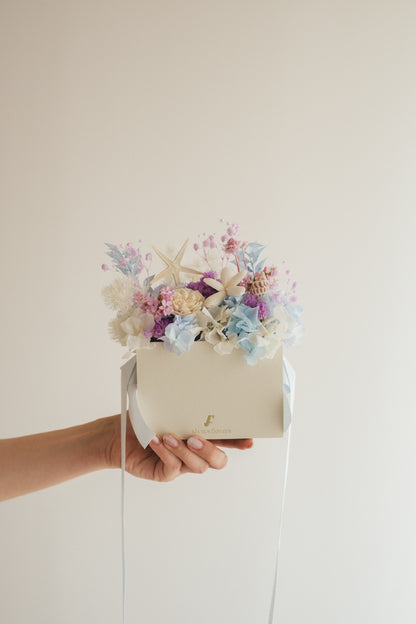 ◆季節限定◆Flower BAG No.1／フラワーバッグアレンジ　シードリーム／ドライ&amp;プリザーブドフラワー