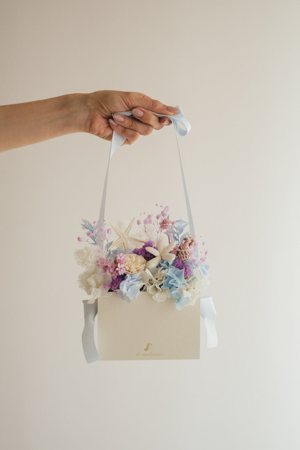 ◆季節限定◆Flower BAG No.1／フラワーバッグアレンジ　シードリーム／ドライ&amp;プリザーブドフラワー