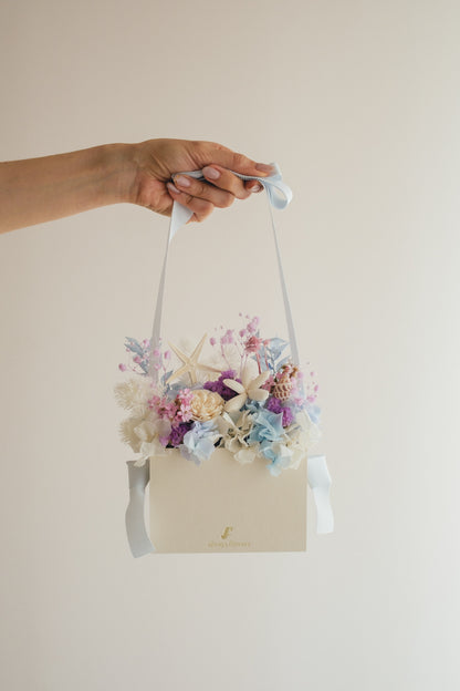 ◆季節限定◆Flower BAG No.1／フラワーバッグアレンジ　シードリーム／ドライ&amp;プリザーブドフラワー