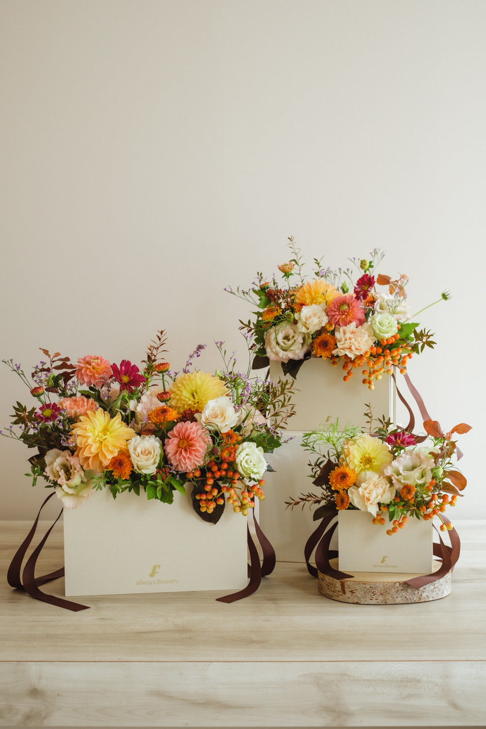 ◆10/4-11/30お届け限定◆Flower BAG No.1/フラワーバッグアレンジ ブライトオクトーバー/生花