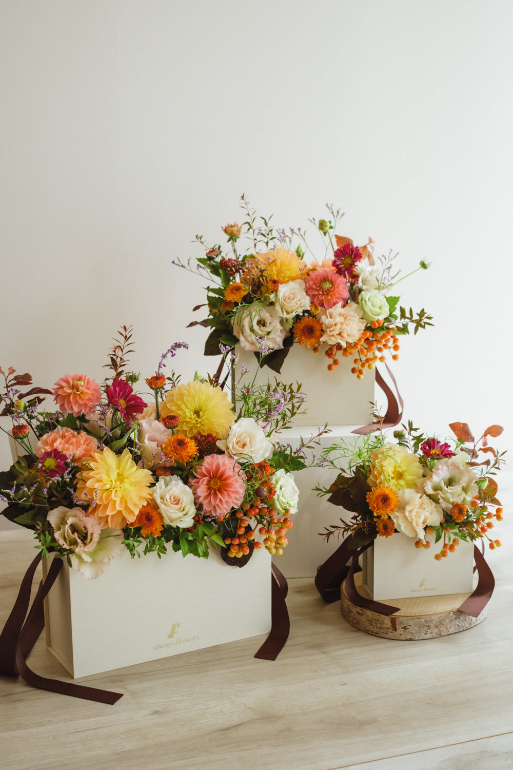 ◆10/4-11/30お届け限定◆Flower BAG No.1／フラワーバッグアレンジ　ブライトオクトーバー／生花
