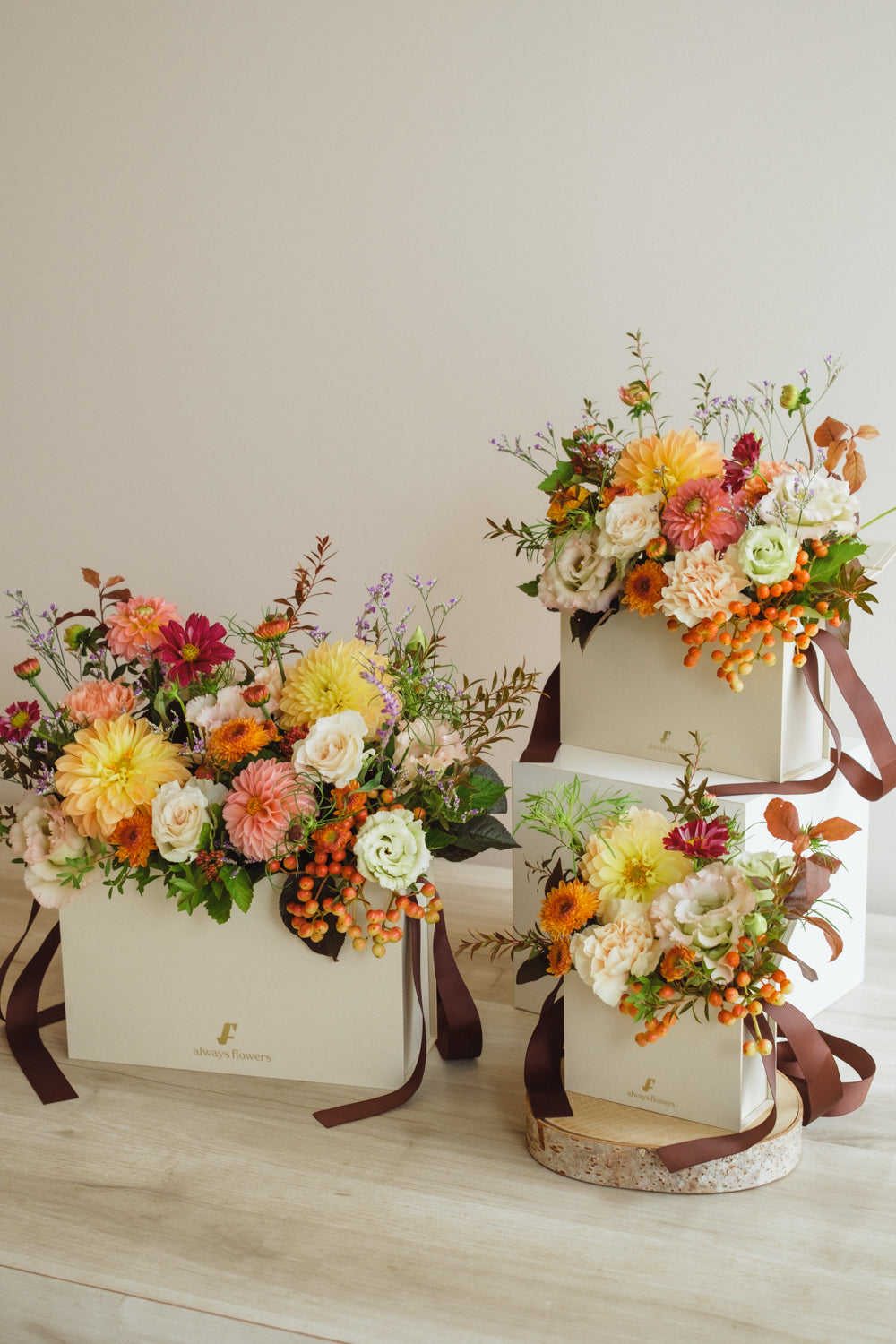 ◆10/4-11/30お届け限定◆Flower BAG No.1／フラワーバッグアレンジ　ブライトオクトーバー／生花