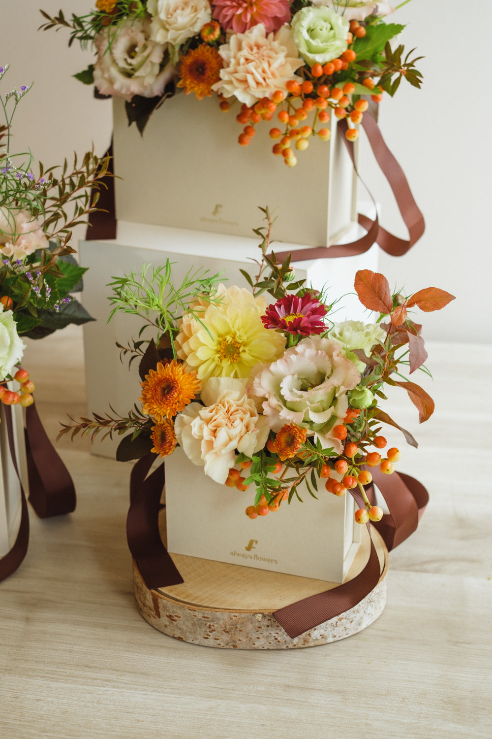 ◆10/4-11/30お届け限定◆Flower BAG No.1／フラワーバッグアレンジ　ブライトオクトーバー／生花