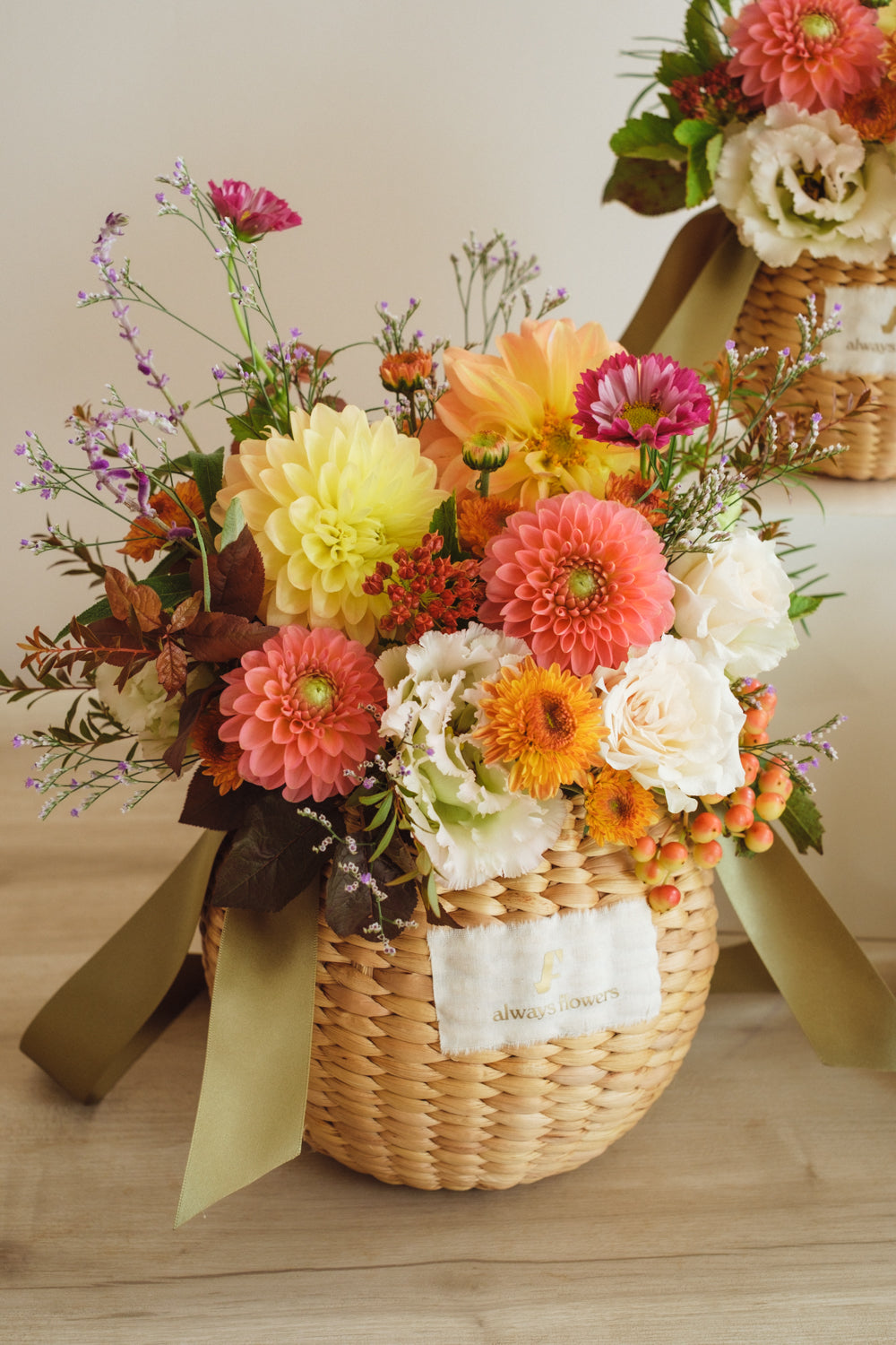 ◆10/4-11/30お届け限定◆Flower BAG No.2／フラワーバッグアレンジ　オータムグロウ／生花