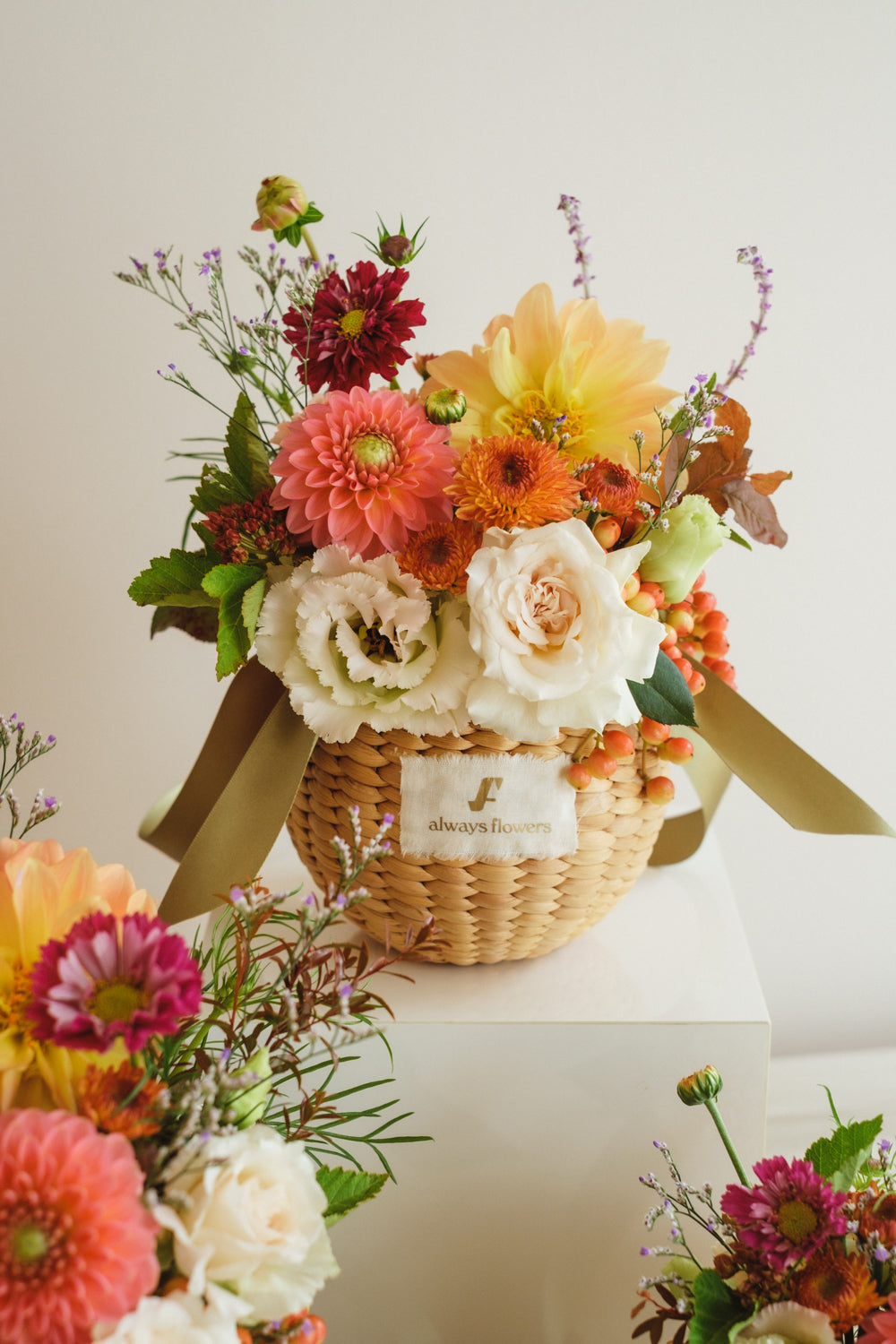 ◆10/4-11/30お届け限定◆Flower BAG No.2／フラワーバッグアレンジ　オータムグロウ／生花