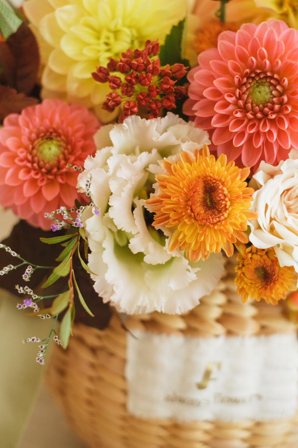 ◆10/4-11/30お届け限定◆Flower BAG No.2／フラワーバッグアレンジ　オータムグロウ／生花