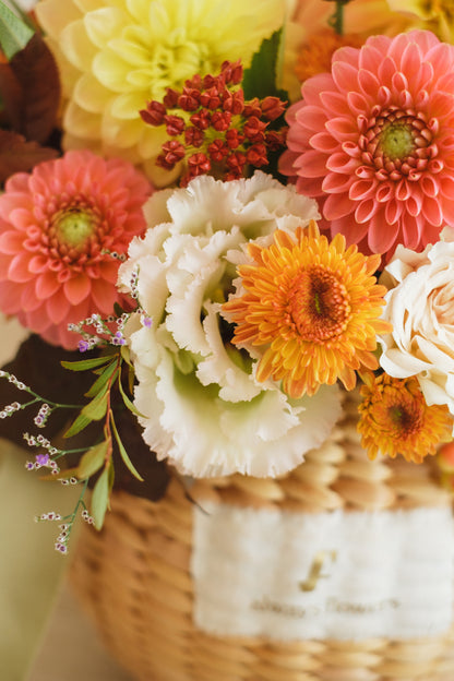 ◆10/4-11/30お届け限定◆Flower BAG No.2／フラワーバッグアレンジ　オータムグロウ／生花