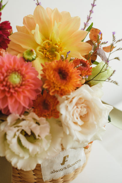 ◆10/4-11/30お届け限定◆Flower BAG No.2／フラワーバッグアレンジ　オータムグロウ／生花