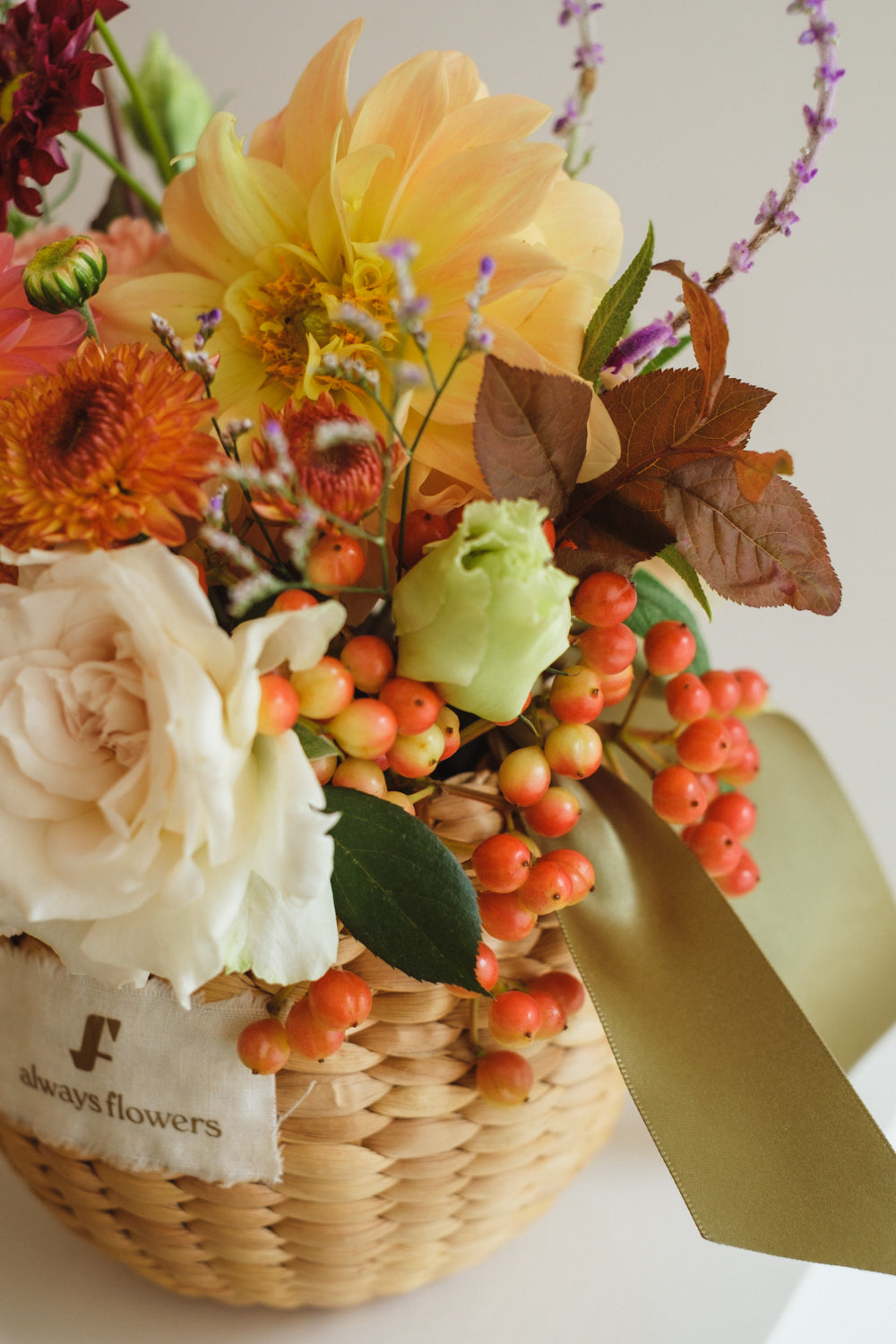 ◆10/4-11/30お届け限定◆Flower BAG No.2／フラワーバッグアレンジ　オータムグロウ／生花