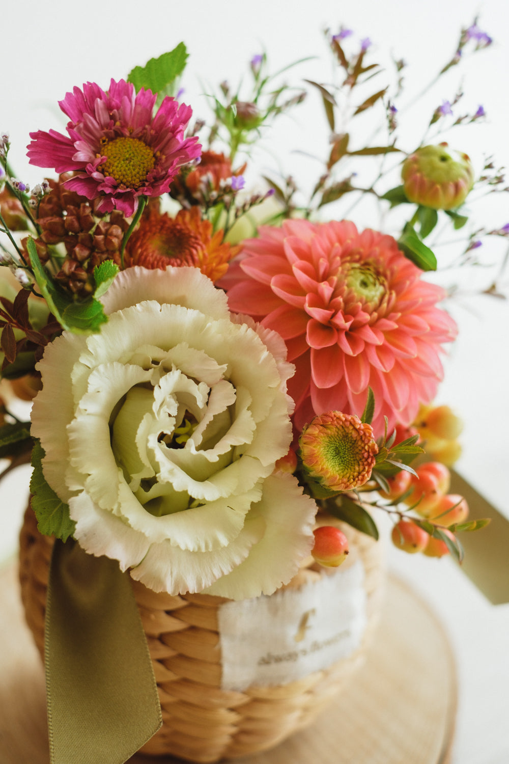 ◆10/4-11/30お届け限定◆Flower BAG No.2／フラワーバッグアレンジ　オータムグロウ／生花