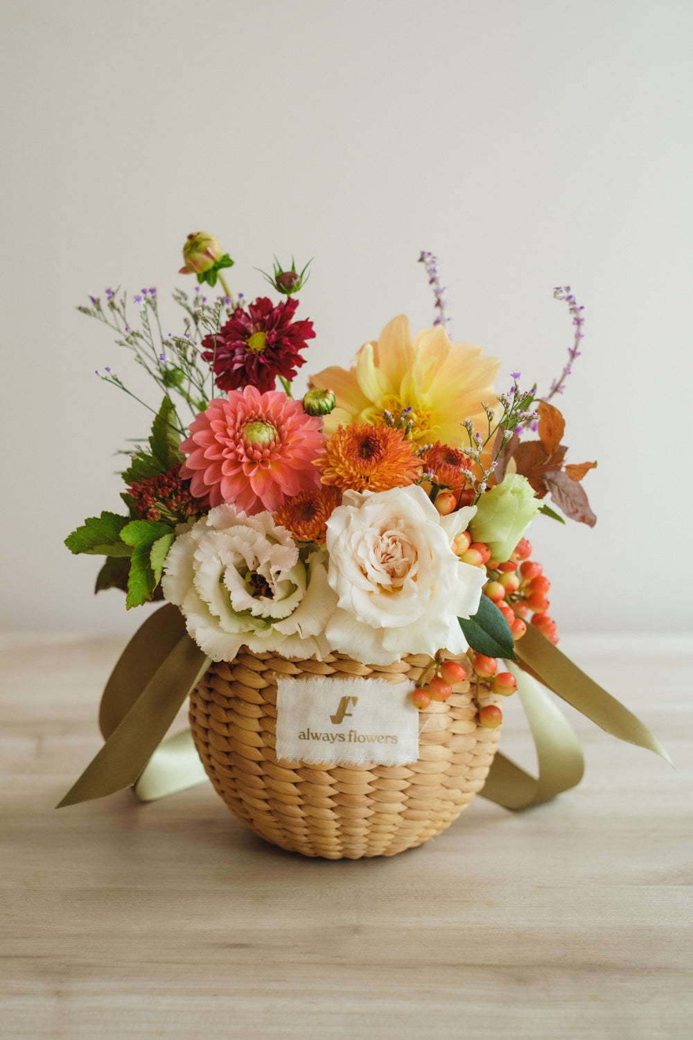 ◆10/4-11/30お届け限定◆Flower BAG No.2／フラワーバッグアレンジ　オータムグロウ／生花