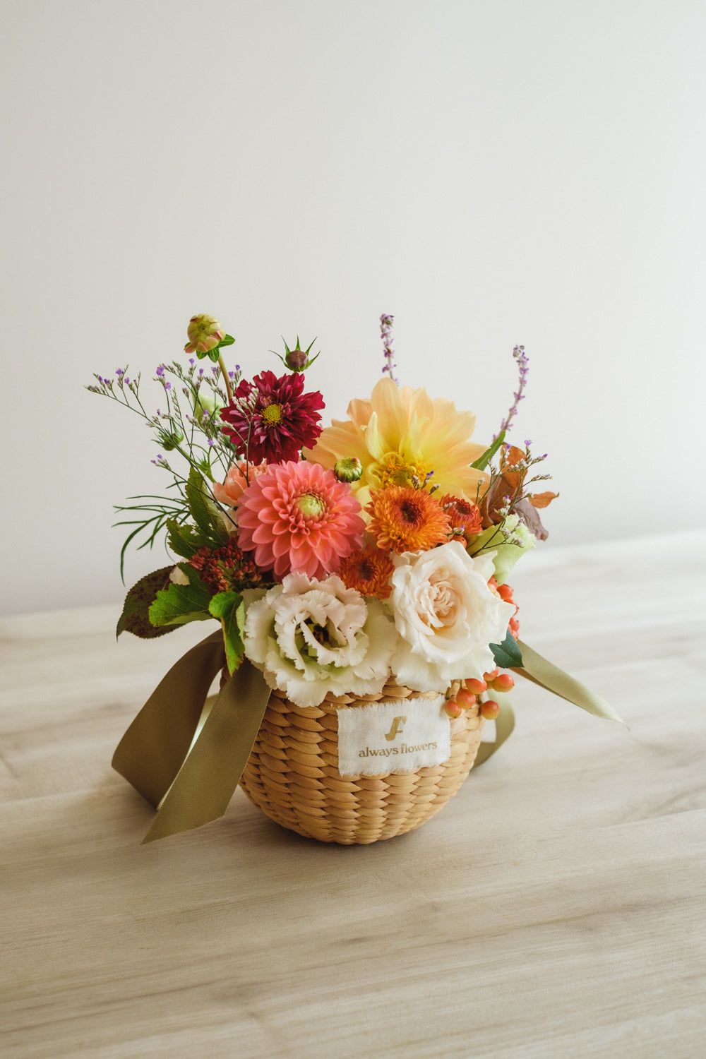 ◆10/4-11/30お届け限定◆Flower BAG No.2／フラワーバッグアレンジ　オータムグロウ／生花