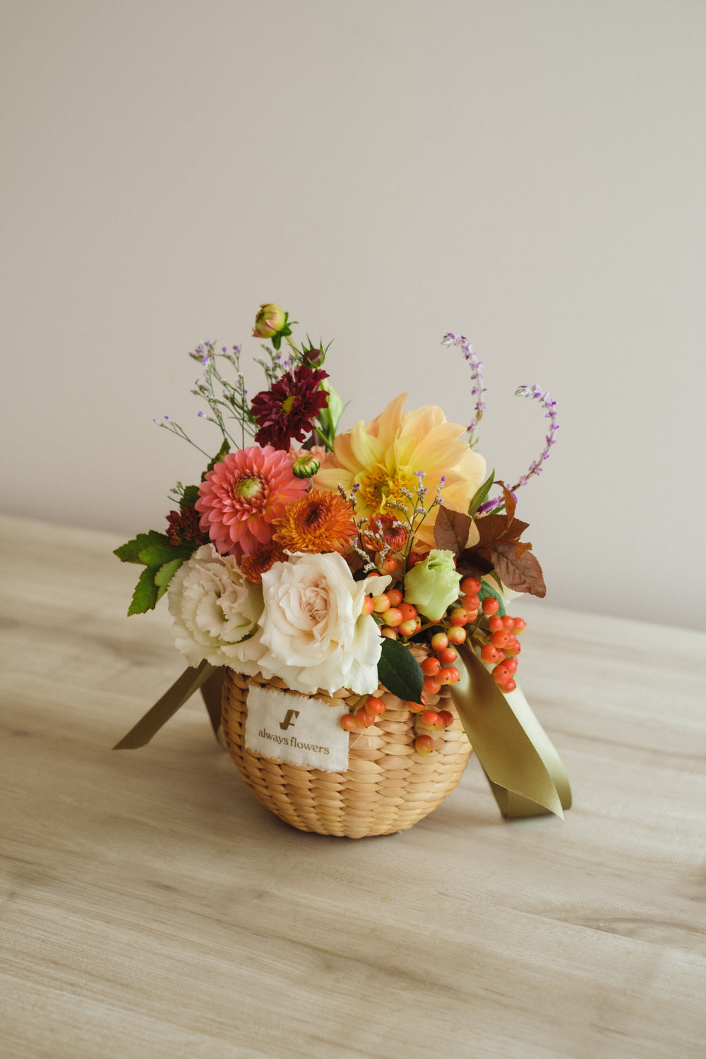 ◆10/4-11/30お届け限定◆Flower BAG No.2／フラワーバッグアレンジ　オータムグロウ／生花